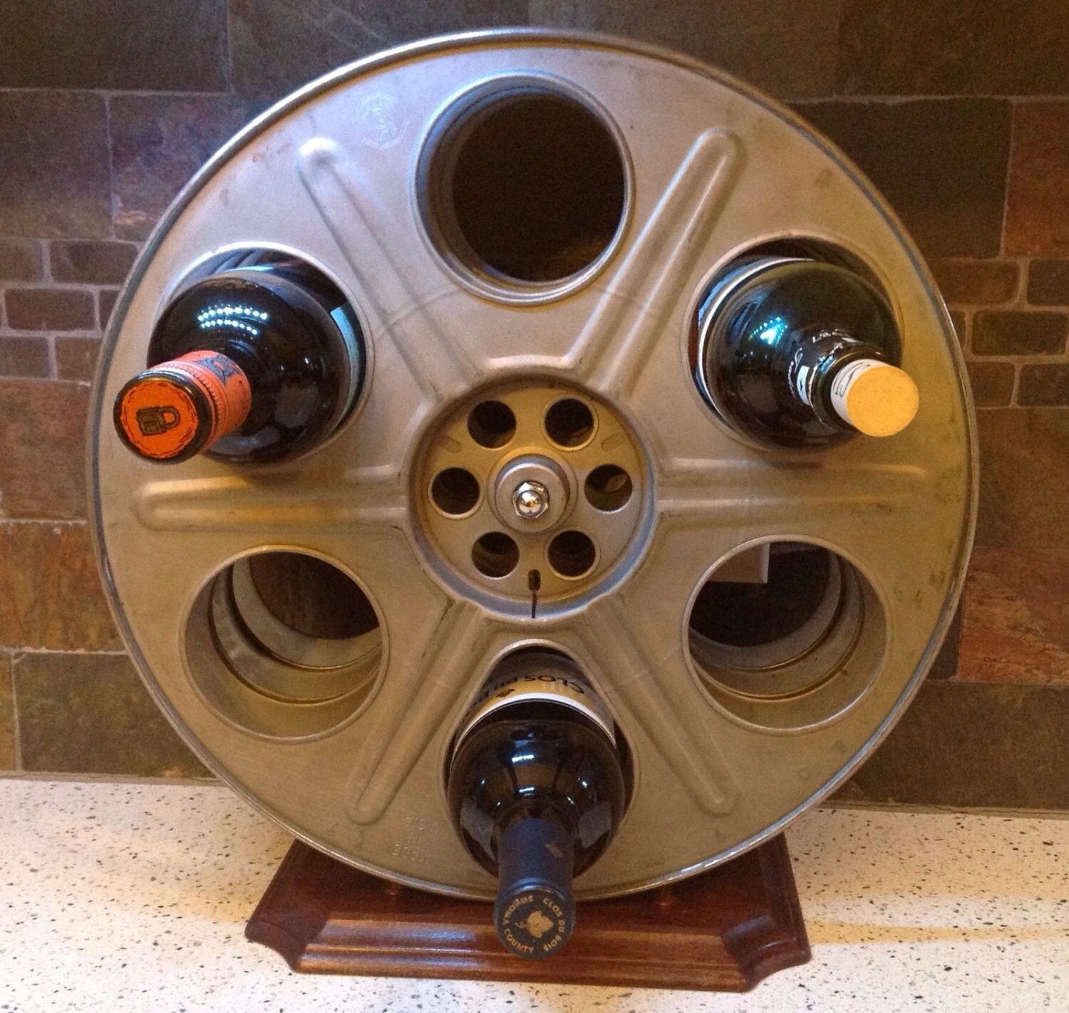 Film reel wine rack deals