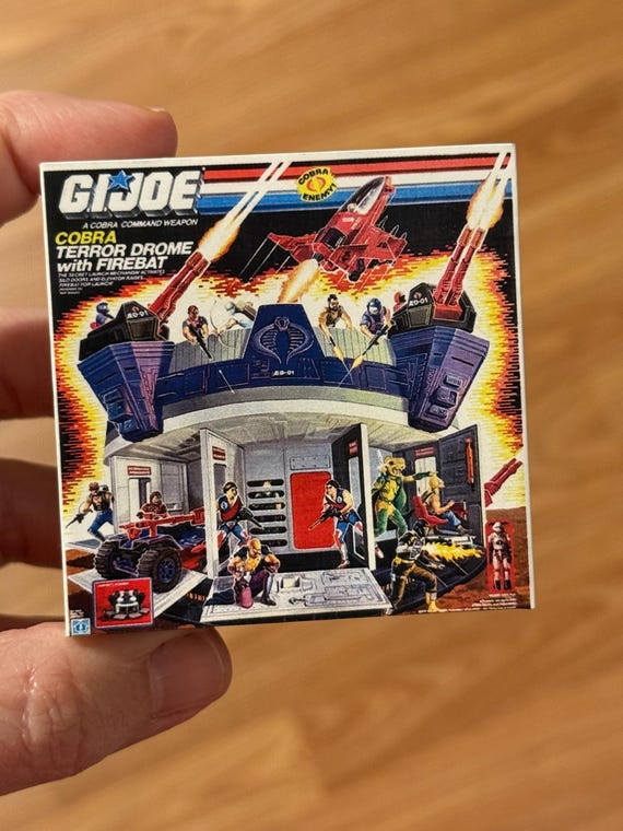 Vintage Original Hasbro 1980s G.I. Joe COBRA TERROR DROME Play Set