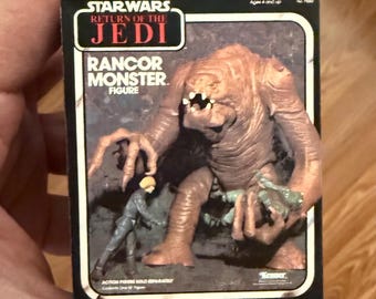 Vintage Kenner Star Wars Return of the Jedi RANCOR MONSTER Figure Toy Box Miniature Christmas Ornament / Refrigerator Fridge Magnet