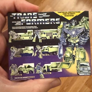 Vintage Original Hasbro G1 Transformers DEVASTATOR Magnet Miniature Toy Box Christmas Ornament
