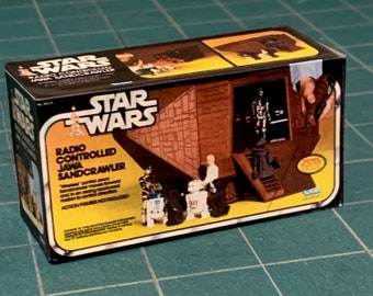 Vintage Original Kenner Star Wars Toy Radio Controlled JAWA SANDCRAWLER Box Miniature Christmas Ornament / Refrigerator Fridge Magnet