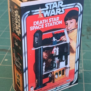 Vintage Original Kenner Star Wars Death Star SPACE STATION Miniature Toy Box Christmas Ornament / Refrigerator Fridge Magnet