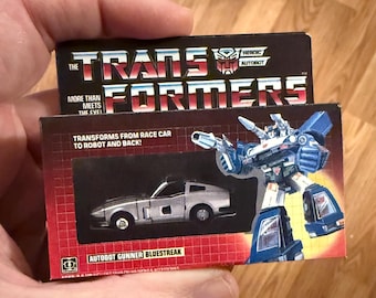 Adorno navideño vintage original Hasbro G1 Transformers BLUESTREAK con imán en miniatura para juguetes