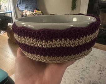 Handmade Crochet Bowl Cozy - Cotton Hot Bowl Holder
