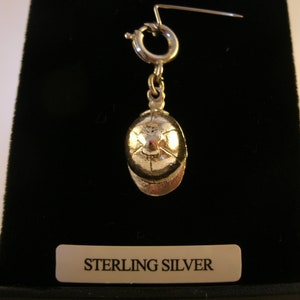 Sterling Silver Vintage Riding Cap Charm Irish Handmade Jewelry