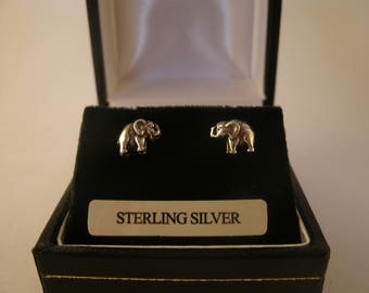 Sterling Silver Elephant Earrings Irish Ear Studs Jewellery