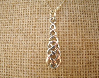 Celtic Knot Sterling Silver Necklace Handmade Irish Jewellery