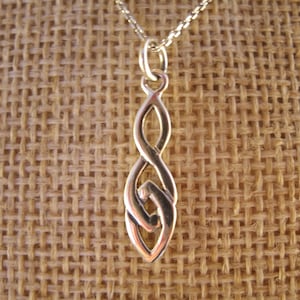 Celtic Knot Sterling Silver Necklace Handmade Irish Jewellery