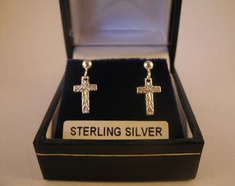Sterling Silver Cross Stud Boucles d’oreilles bijoux irlandais