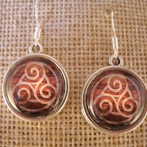 Vintage Style Celtic Trinity Knot Drop Earrings Irish Handmade Jewelry