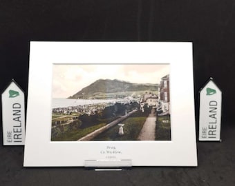 Bray, County Wicklow, c1900 Vintage Irish Print Period Edwardian photochrom image of bygone Ireland.