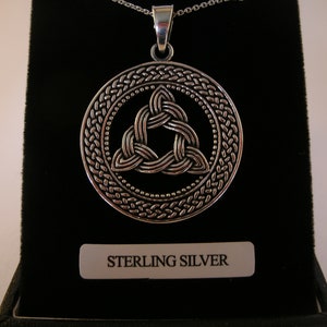 Celtic Knot Sterling Silver Necklace Handmade Irish Jewellery