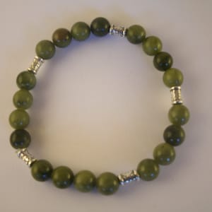 Connemara Marble Bracelet 8mm. Celtic Bead Irish Handmade Jewellery
