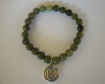 Connemara Marble Bracelet Celtic Knot Irish Jewelry