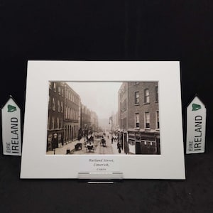 Rutland Street, Limerick c1900 Vintage Irish Print Period Edwardian sepia image of bygone Ireland.