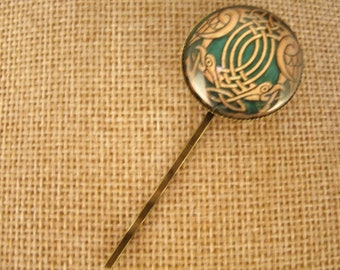 Celtic Eagle Antique Bronze Hairpin Irish Handmade Jewelry