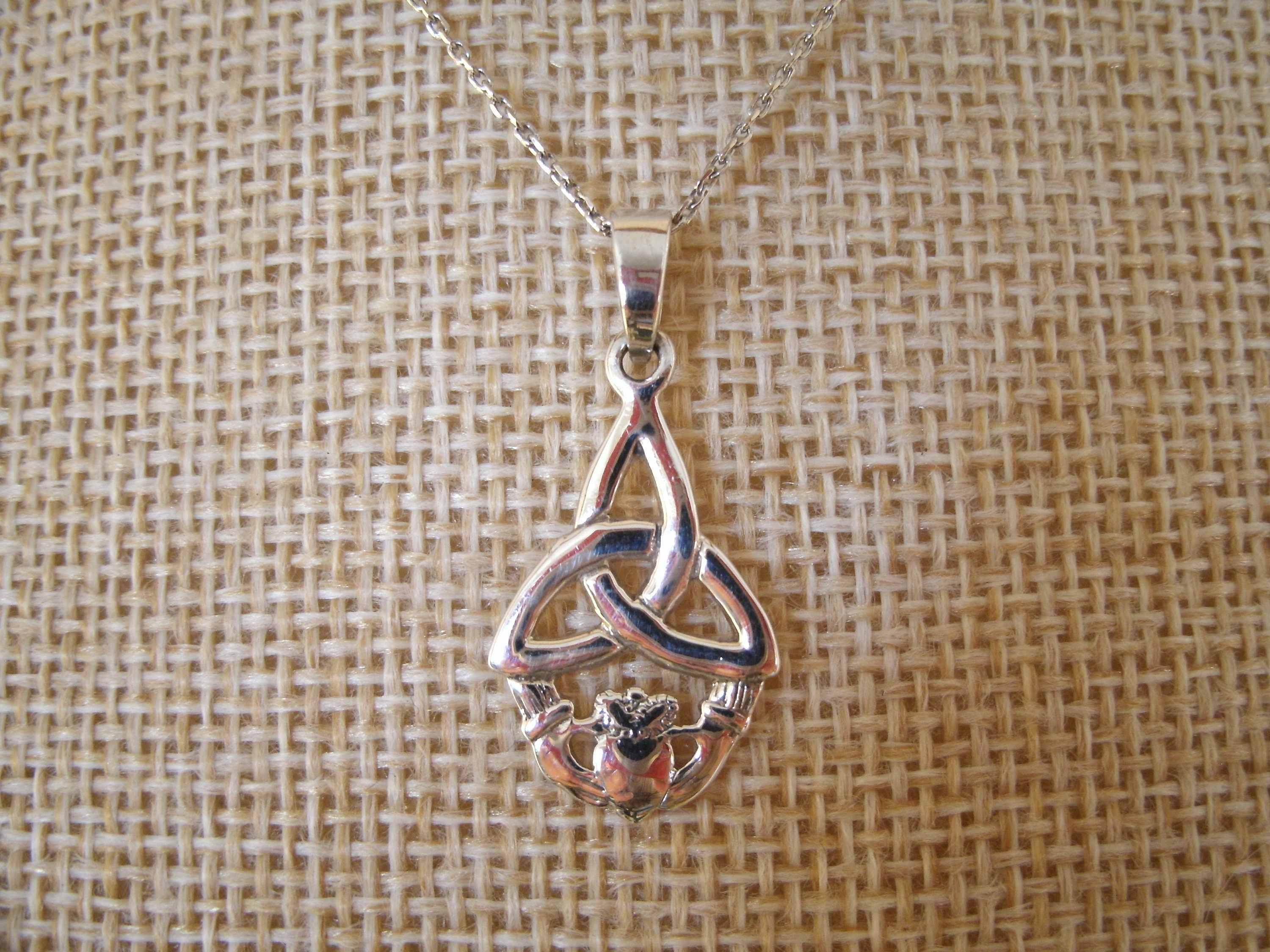 Irish Knotwork Jewelry Sterling Silver Celtic Knot Cross of the Holy Spirit