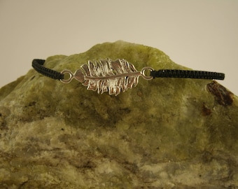 Pulsera de hoja celta de plata de ley joyería irlandesa