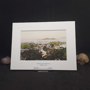 Howth and Irelands Eye, Dublin c1900 Vintage Irish Print Period Edwardian photochrom image of bygone Ireland.