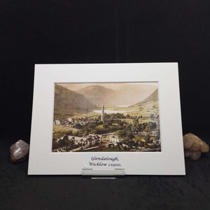 Glendalough, County Wicklow c1900 Vintage Irish Print Period Edwardian photochrom image of bygone Ireland.