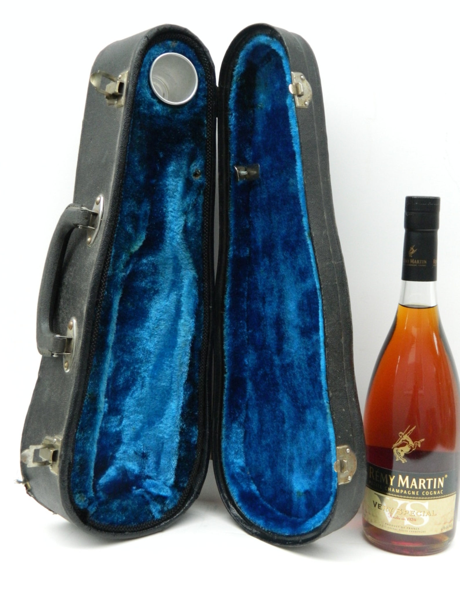 Musical Wine Liquor Bottle Violin / Guitar Case with Blue Etsy