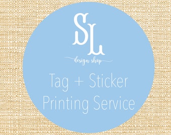 Gift Tag + Sticker Printing Service | To Be Purchased WITH Digital Design