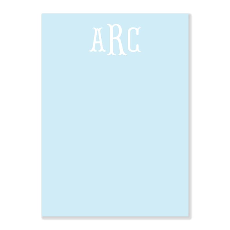 Monogram Notepad | 5x7 Notepad | Customized | Various Colors | Hostess Gift | Birthday Gift | Fishtail Monogram | Monogrammed Notepad image 7