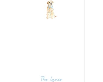 Yellow Labrador Notepad | 5x7 Notepad | Customized | Personalized Notepad | Hostess Gift | Birthday Gift  | Yellow Lab | TearOff Notepad