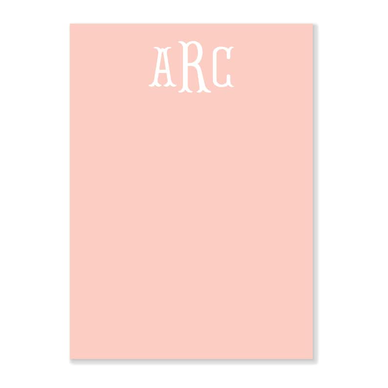 Monogram Notepad | 5x7 Notepad | Customized | Various Colors | Hostess Gift | Birthday Gift | Fishtail Monogram | Monogrammed Notepad image 5