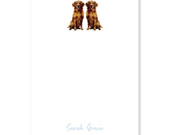 Golden Retriever Notepad | 5x7 Notepad | Customized | Personalized Notepad | Hostess Gift | Birthday Gift | Luxe Notepad | Dog Stationery