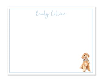 Biglietto d'auguri Golden Doodle stampabile / Modificabile / Cancelleria personalizzata / Cancelleria / Biglietto piatto A2 / Goldendoodle / Modello Corjl