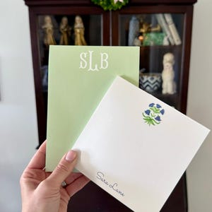 Monogram Notepad | 5x7 Notepad | Customized | Various Colors | Hostess Gift | Birthday Gift | Fishtail Monogram | Monogrammed Notepad image 9