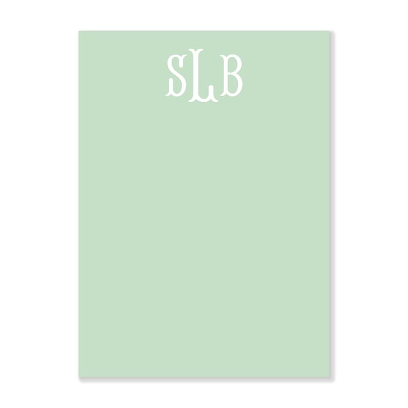 Monogram Notepad | 5x7 Notepad | Customized | Various Colors | Hostess Gift | Birthday Gift | Fishtail Monogram | Monogrammed Notepad image 6