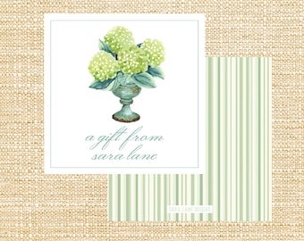 Hydrangea Enclosure Card | Calling Card | Instant Download | Printable Personalized Gift Tag | Gift Tag | Customized | Gift Enclosure Card