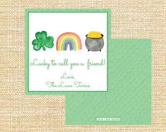 St. Patrick's Day Gift Tag | Editable | Instant Download | Printable Gift Tag | Enclosure Card | Customized | Gift Enclosure
