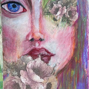 Peek A Boo ~ original colored pencil drawing