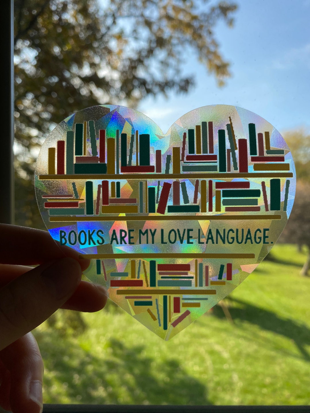 Rainbow Suncatcher books Are My Love Language Etsy