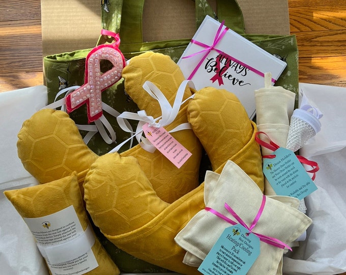 Custom Deluxe Double Mastectomy Care Package/ Cancer Care Package/ A Port Pillow is Donated to a hospital for each purchase