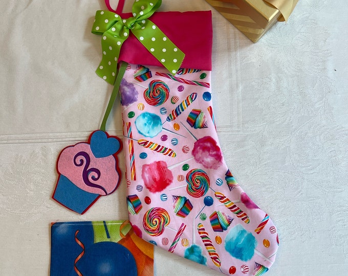 Unique Birthday Stocking/ Christmas Stocking/ Christmas Birthday/ Birthday Bag/Start a Birthday Tradition/ Unique Baby Gift/ Candy Christmas