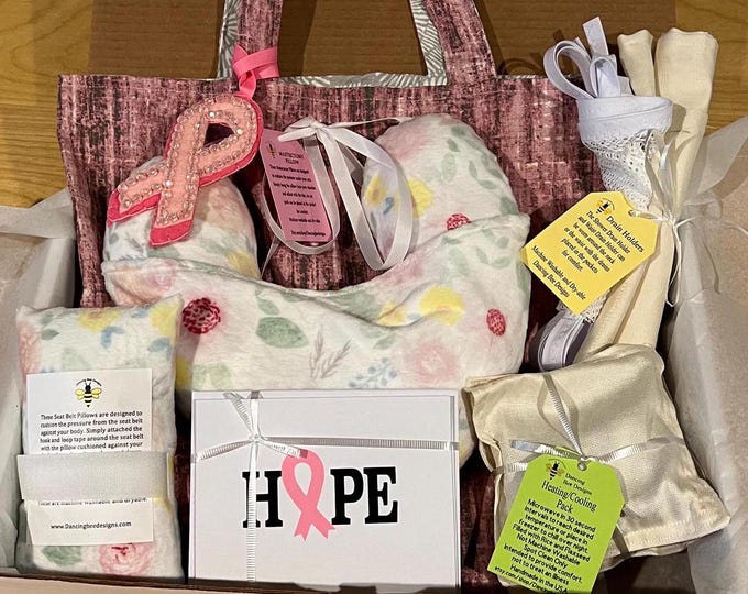 Custom Deluxe Single Mastectomy Care Package/ Cancer Care Package/ A Port Pillow is Donated to a hospital for each purchase