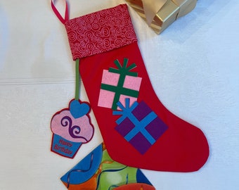 Unique Birthday Stocking/ Christmas Birthday/ Christmas Stocking/ Birthday Bag/Start a Birthday Tradition/Unique Baby Gift/Goodie Bag