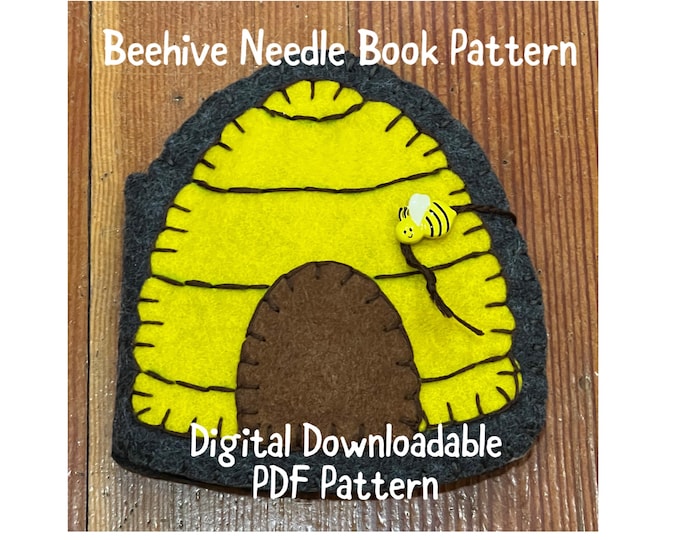 Digital PDF Pattern Download for Beehive Needle Book