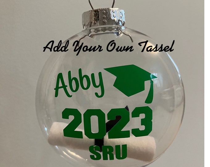 Graduation Tassel Holder/ Tassel Not Included/ Personalized Keepsake Tassel Ornament/Custom Grad Ornament/ High School or College Graduation