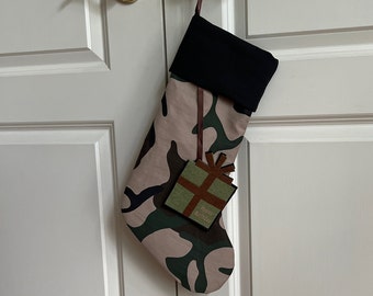 Cammo Birthday Stocking/ Christmas Birthday/ Hunting Birthday/Start a Birthday Tradition/Unique Baby Gift/Goodie Bag