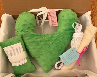 Mastectomy Recovery Care Package: Heart Pillow, Port Cushion, Drain Holders