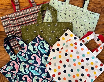Reversible Tote Bag/ Market Bag/ Grocery Bag/Library Bag/ Project Bag/ Click to See all Patterns