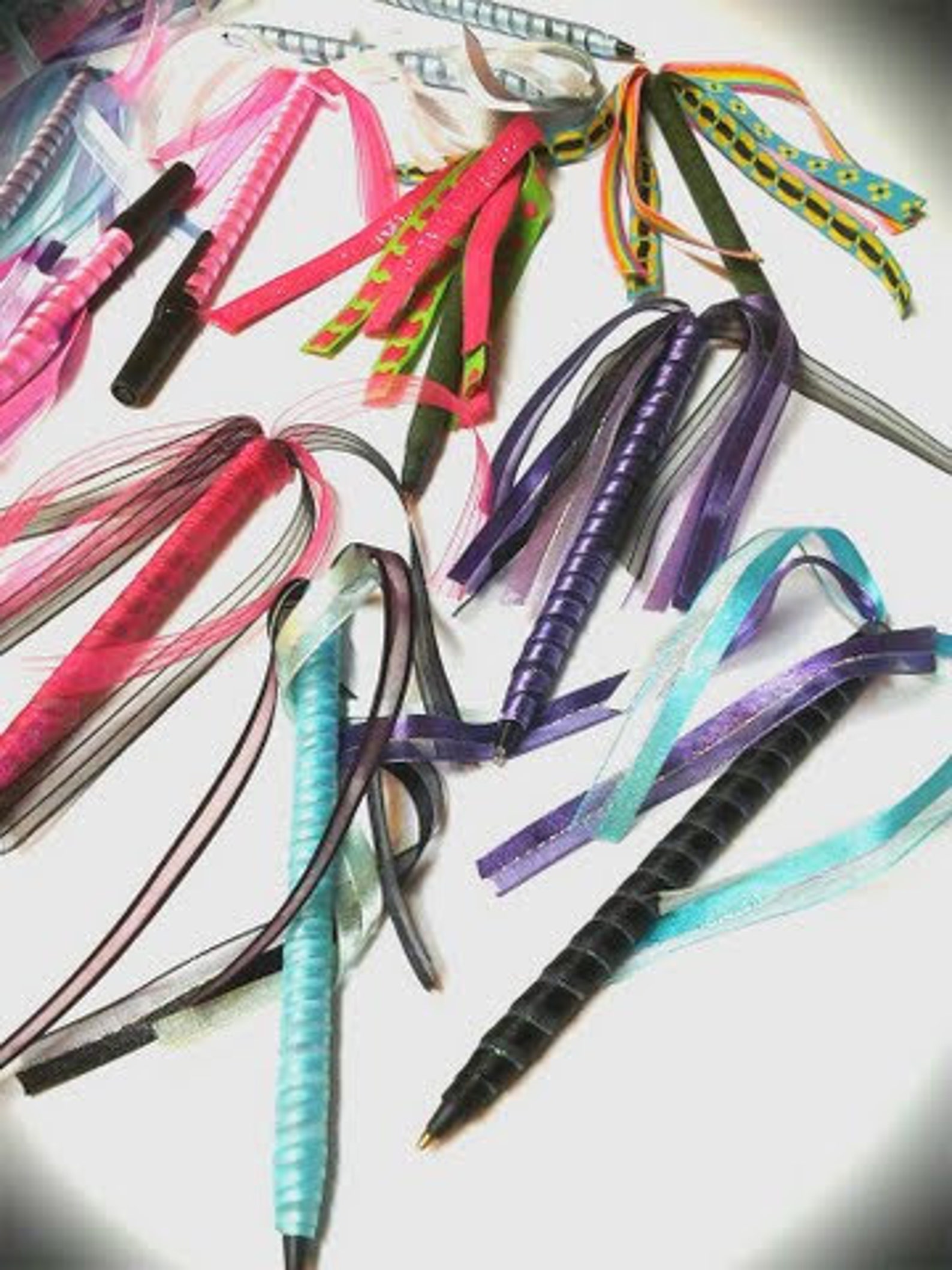 Four ribbon pens hand made with tons of color varieties Etsy