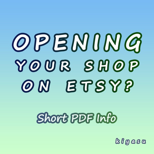 New Etsy Shop PDF Memo Guide | Printable and Mystery Surprise | Benefits Perks | Starting Businesses Reading and Guidance