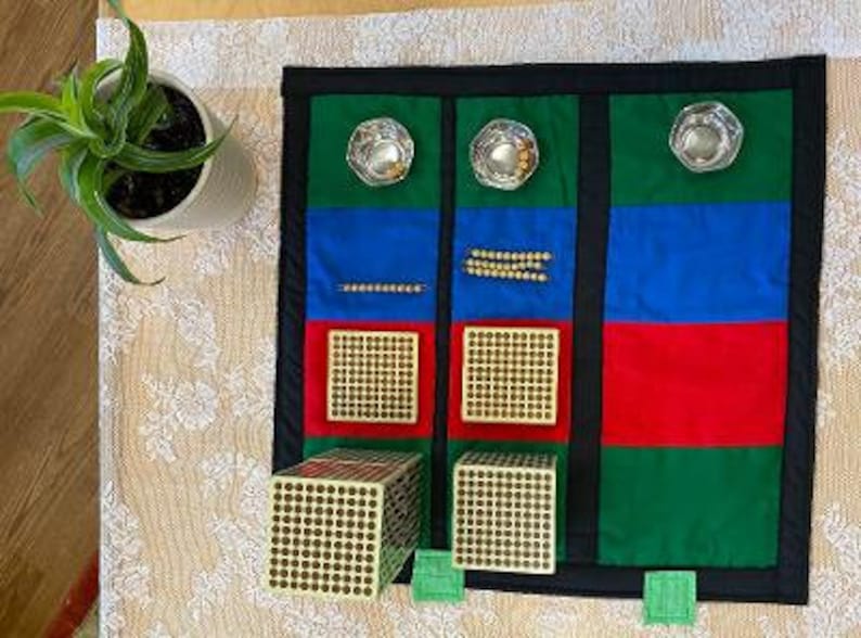 12: Montessori Math Mat for Stamp Game or Addition - Etsy