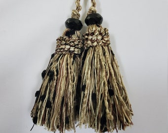 PER PIECE High Quality Chenille Double Chair Tie Tassel - Paradise, Green, Brown, Black, Cream